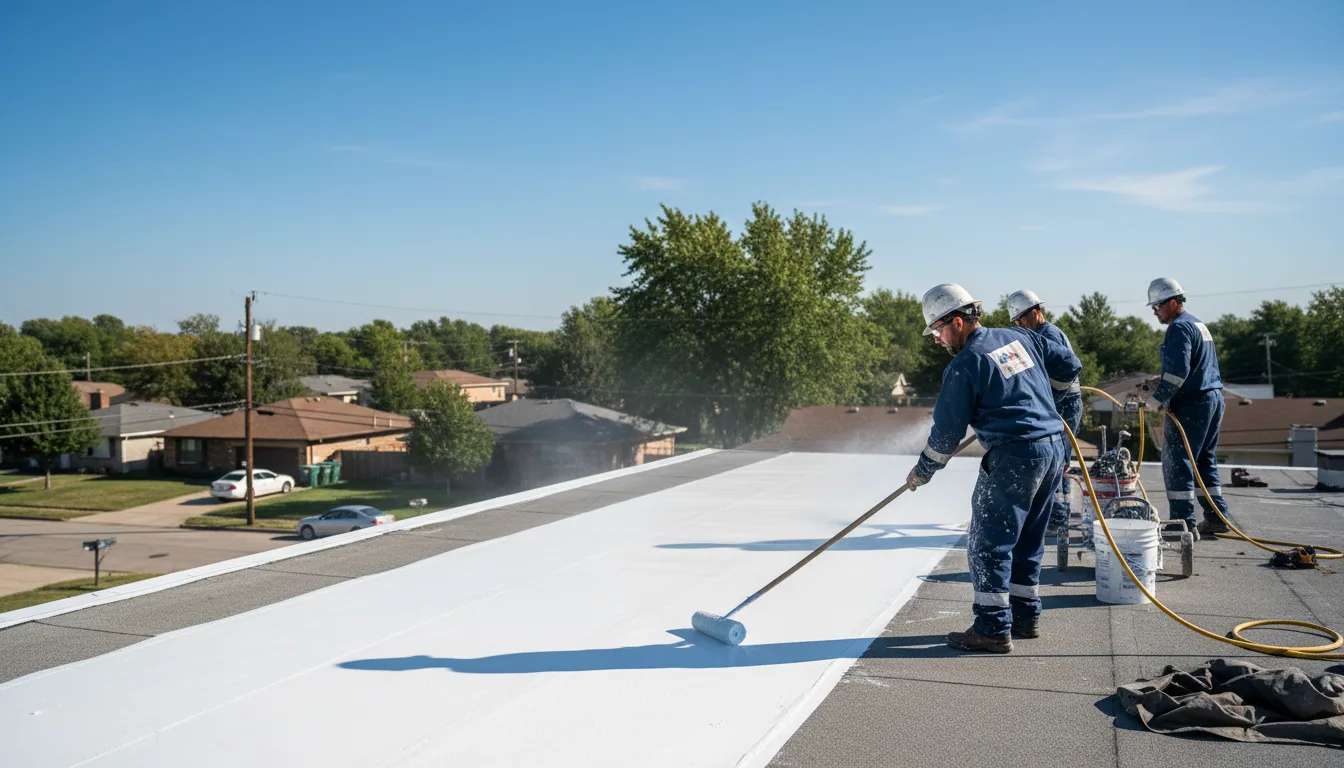 Commercial roof coating in Tioga, TX near me